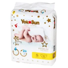 Подгузники  Premium Yokosun (S 3-6кг 72шт)