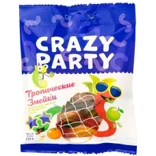 Жевательный мармелад 70г, Crazy party HARIBO (Тропические Змейки)