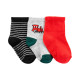 Набор из 3 пар носков для мальчика (серый, красный, черный) NB