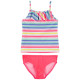 Комплект купальный из двух предметов для девочки (топ в полоску, розовые плавки) 6/6Х