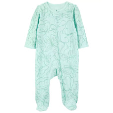 Комбинезон для девочки мятный с бабочками Carter's 9M