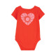 Боди для девочки красное с надписью Carter’s 24M