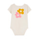 Боди для девочки молочное с цветами Carter’s