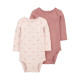 Набор из 2 полукомбинезонов для девочки (розовый, с радугами) Carter’s 24M