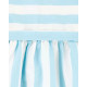 Комплект из двух предметов для девочки (платье и шорты в бело-голубую полоску) Carter’s 12M