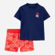 Комплект купальный из двух предметов для мальчика (синяя футболка, оранжевые шорты с ананасами) Cart 2T