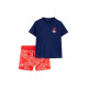 Комплект купальный из двух предметов для мальчика (синяя футболка, оранжевые шорты с ананасами) Cart 3T