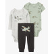 Комплект из 3 пред для мальчика (олив боди, сер полуком с самолетами, черные б), 1R035210, Carter’s 12M