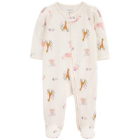Комбинезон для девочки молочный с животными, 1R032410, Carter's