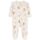 Комбинезон для девочки молочный с животными, 1R032410, Carter’s 6M