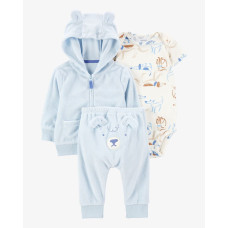 Комплект из трех предметов для девочки (боди с овечками, розов кардиган и брюки), 1R039910, Carter's 6M