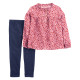 Комплект из двух предметов для девочки (туника в цветочек, синие брюки), 1R791710, Carter’s 18M