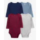 Набор из 4 полукомбинезонов для мальчика однотонные, 1R837810, Carter&rsquo;s 9M