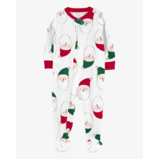 Комбинезон унисекс молочный с Сантой, 1R347210, Carter's 12M