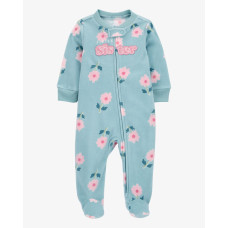 Комбинезон для девочки голубой с цветами, 1R597210, Carter's 3M