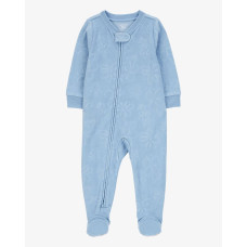 Комбинезон для девочки голубой с цветами, 1R934210, Carter's 24M