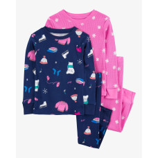 Набор из 2 пижам для девочки со снежинками, 3R926310, Carter's 7
