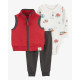 Комплект из 3 пред для мальчика (полуком с машин, графитов брюки, красный жилет), 1R982610, Carter’s 6M