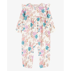 Комбинезон для девочки с цветочным принтом, 1R967210, Carter's 9M