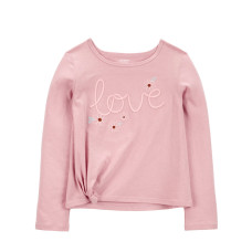Туника для девочки розовая с надписью, 3S044210, Carter's 6-6X
