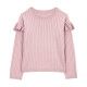 Джемпер для девочки розовый в рубчик, 3R996710, Carter’s 8