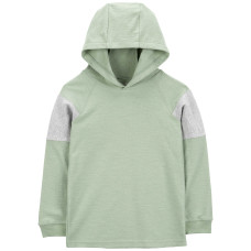 Толстовка для мальчика зеленая с капюшоном, 3S032610, Carter's 6