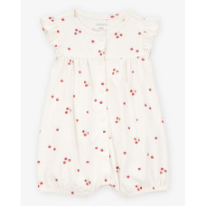 Полукомбинезон для девочки молочный с помидорами Carter's 6M