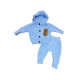 7821 Костюм двойка голубой Бамбук 6-9м