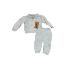 7820 Костюм двойка Серый Бамбук 3-6м