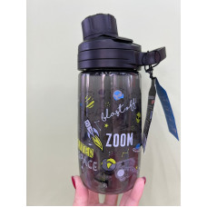 Пластиковая бутылка без трубочек 450 мл 12м+ Zoom Черный