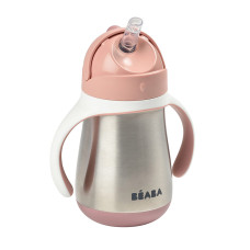 Поильник термос TASSE PAILLE INOX 250ML Beaba O.Pink
