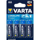 Батарейка Varta 4 шт Longlife AA