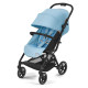 Коляска Eezy S+2 BLK с дождевиком и бампером Cybex Beach Blue