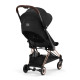 Детская коляска Coya Cybex Rosegold Sepia Black с дождевиком и бампером