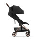 Детская коляска Coya Cybex Rosegold Sepia Black с дождевиком и бампером