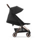 Детская коляска Coya Cybex Rosegold Sepia Black с дождевиком и бампером