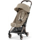 Детская коляска Coya Cybex Rosengold Cozy Beige с дождевиком и бампером