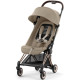 Детская коляска Coya Cybex Rosengold Cozy Beige с дождевиком и бампером