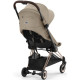 Детская коляска Coya Cybex Rosengold Cozy Beige с дождевиком и бампером