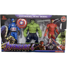 Набор героев Avengers 3шт (19,5см) в коробке  арт. 1890B Bobek 
