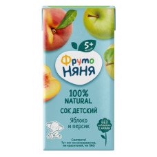 Сок 0,2л Фруто Няня Яблоко и Персик