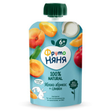 Пюре 90г Фруто Няня Яблоко и абрикос со сливками