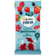 Фруктовые кусочки пазлы 20г Фруто Няня яблоко, клубника, малина, смородина