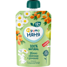 Пюре 90г 1 Gualapack,Фруто Няня Яблоко, облепиха, ромашка