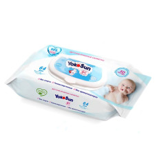 Влажные салфетки Yokosun 64шт с клапаном