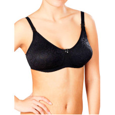 Бюстгальтер послеродовой темно-серый меланж/черный №2638 