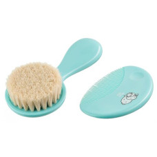 Мягкая расческа щетка и гребешок ворс из овечей шерсти M Roxy Голубой