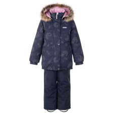Куртка и полукомбинезон для девочек RUBY в наборе K25420 N, 2114 ночной синий/серебристый Kerry 98