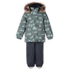 Куртка и полукомбинезон для мальчиков RICK  в наборе K25418 N,3340 темная полынь/светло-зелены Kerry 98