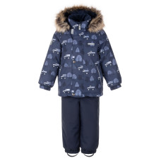 Куртка и полукомбинезон для мальчиков RICK  в наборе K25418 N,2240 темно-синий/серо-синий Kerry 98